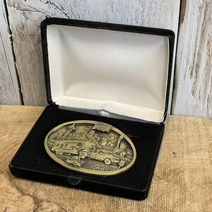 Bergamot Camper Belt Buckle in Box Mens Mt Rushmore Statue of Liberty‎